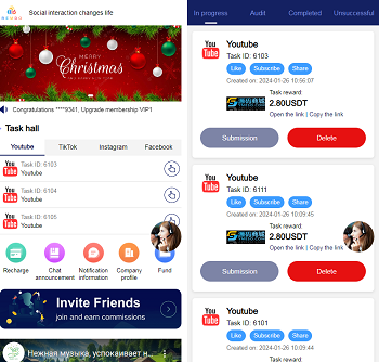 海外YouTube/tiktok任务接单返利系统,自动抢单平台源码,刷单系统搭建